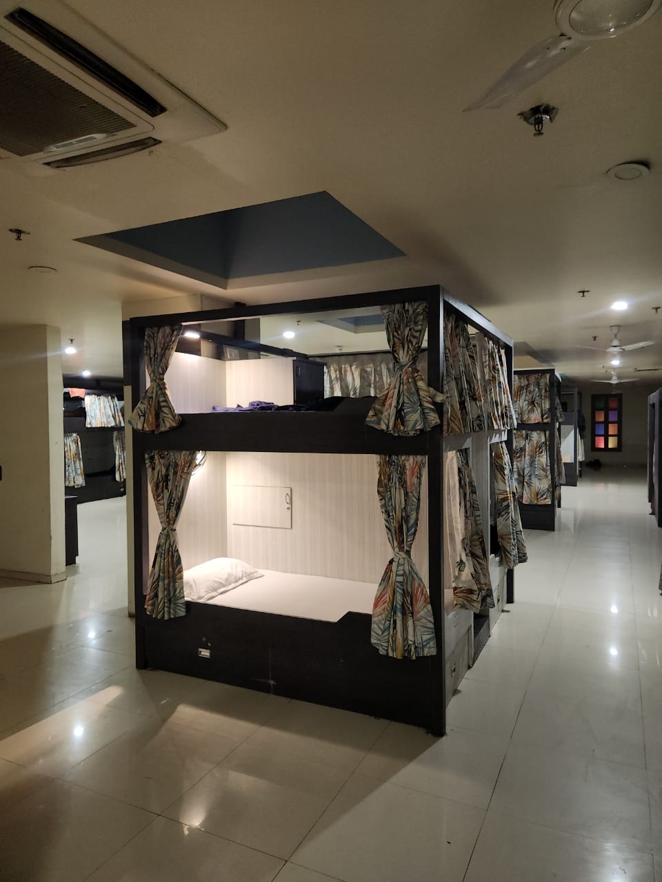 Distance view of bed arrangement